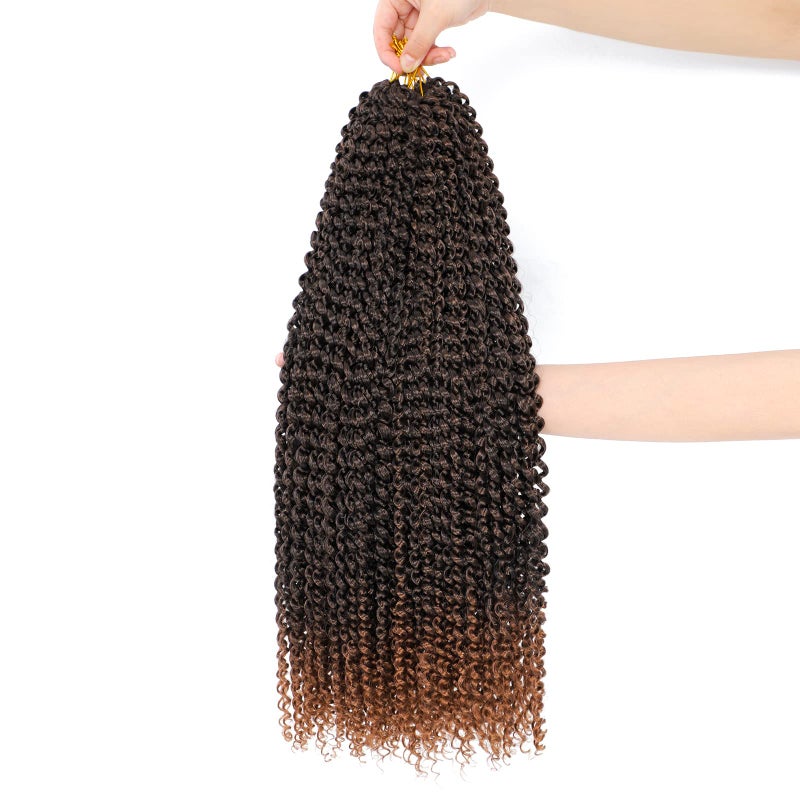 Dansama 6 Packs Passion Twist Hair Water Wave Braiding Hair for Butterfly Style Crochet Braids Bohemian Hair Extensions 24inch T1B30 Economy Pack